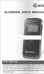 Andatech Alcosense Zenith Breathalyser Manuale d'uso