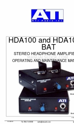 ATI Technologies HDA100 BAT Manual de funcionamiento y mantenimiento