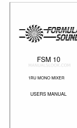 Formula Sound FSM 10 Kullanıcı Kılavuzu