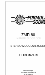 Formula Sound ZMR 80 Manual do utilizador