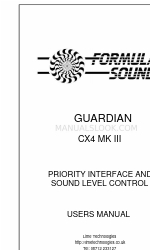 Formula Sound GUARDIAN CX4 MK II Manual do utilizador