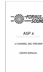 Formula Sound ASP4 Kullanıcı Kılavuzu