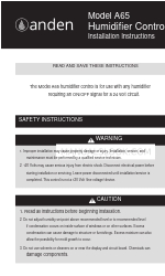 Anden A65 Installation Instructions Manual