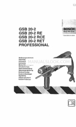 Bosch Professional GSB 20-2 RCE Manual de Instruções