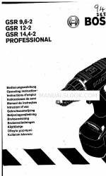 Bosch professional gsr 9,6-2 Manual de Instruções