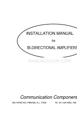 Communication Components BDA-1819-60 Manual de instalação