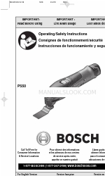 Bosch PS50 Manual de instruções de funcionamento/segurança