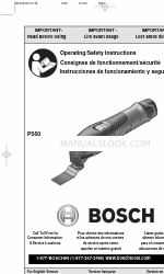 Bosch PS50 Operating/Safety Instructions Manual