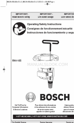 Bosch RA1165 Operating/Safety Instructions Manual