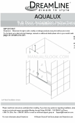 Dreamline AQUALUX SHDR-3348588-04 Handleiding voor installatie-instructies