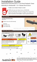 Andersen SmoothControl+ Left Hand Hydraulic Closer Посібник з монтажу