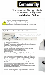 Community Commercial Design Series CP6 Посібник з монтажу