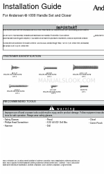 Andersen Windows & Doors Andersen 1000 Manual de instalación