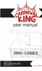 Carnival King SNO CONE MACHINE Руководство пользователя