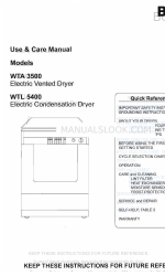 Bosch WTA3500 사용 및 관리 매뉴얼