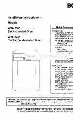 Bosch WTA3500 Panduan Petunjuk Instalasi