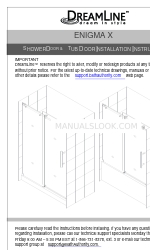 Dreamline ENIGMA-X Handleiding voor installatie-instructies