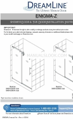 Dreamline ENIGMA-Z SHDR-62487610-07 Handleiding voor installatie-instructies