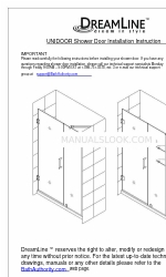 Dreamline UNIDOOR Instruksi Instalasi