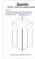 Dreamline Reflection 설치 지침 매뉴얼