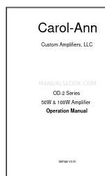 Carol-Ann Custom Amplifiers OD-2 Series Manual de instrucciones