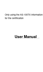 Aleph AS-100RX Manual del usuario