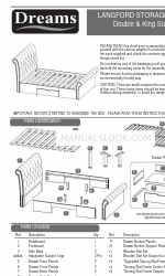 DREAMS LANGFORD STORAGE BED King Size 組立説明書