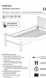 DREAMS Single bed Istruzioni per il montaggio