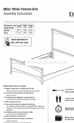 Dreamsat Miller White Painted Bed Assembly Instructions Manual