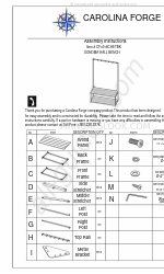 Carolina Forge SONOMA HALL BENCH CF4016CHETBK Instrucciones de montaje