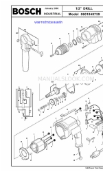 Bosch 1035VSR - 1/2 High Speed Drill 8.0A Lista de piezas