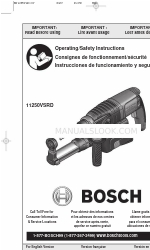 Bosch 11250VSRD Panduan Petunjuk Pengoperasian/Keselamatan