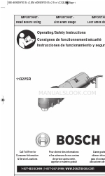 Bosch 1132VSR Manual de instrucciones de uso y seguridad