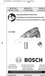 Bosch 1191VSRK Panduan Petunjuk Pengoperasian/Keselamatan