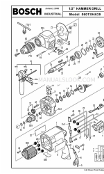 Bosch 1194AVSR - Hammer Drill 1/2in Dual Torque VSR Lista części