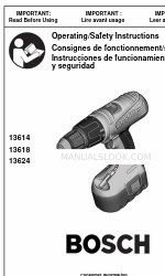 Bosch 13614 Manuel d'utilisation et de sécurité