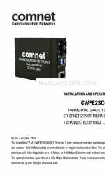 Comnet CWFE2SC2 Manual de instalação e operação