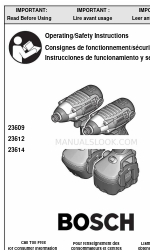 Bosch 23614 - 14.4V Impact Cordless Drill Includes: Two 14 Manual de instrucciones de uso y seguridad