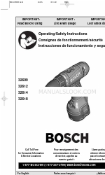 Bosch 32609 Petunjuk Pengoperasian