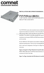 Comnet FVR1021 Series Manual de instalación y funcionamiento