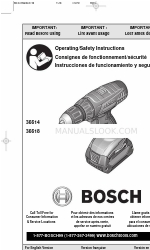 Bosch 36614 Gebruiksaanwijzing/veiligheidsinstructies