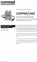 Comnet COPPERLINE CLFE1EOCE/M Manual de instalación y funcionamiento