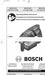 Bosch Compact Rotary Hammer 11536C Operating/Safety Instructions Manual