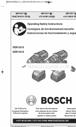 Bosch DDH181X Kullanım/Güvenlik Talimatları Kılavuzu