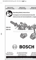 Bosch DDH183 작동 및 안전 지침 매뉴얼