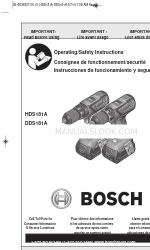 Bosch DDS181A Betriebs-/Sicherheitshandbuch