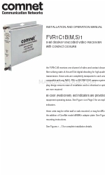 Comnet FVR1C1BM1 Manuale di installazione e funzionamento