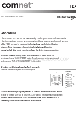 Comnet FDX55M2 Manuale di istruzioni per l'installazione