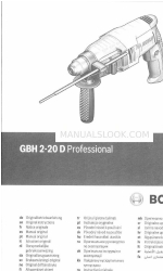 Bosch GBH 2-20 D Professional Оригінальна інструкція з експлуатації