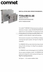 Comnet FDX60S2 Installation And Operation Manual